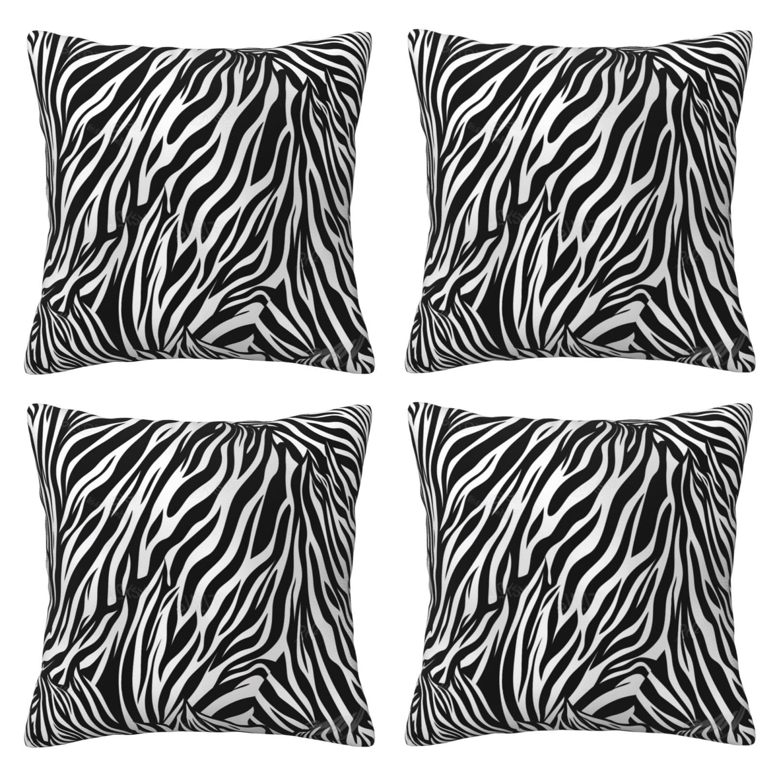 Housses de coussin zébrées : ravivez un canapé terne avec ce lot de 4