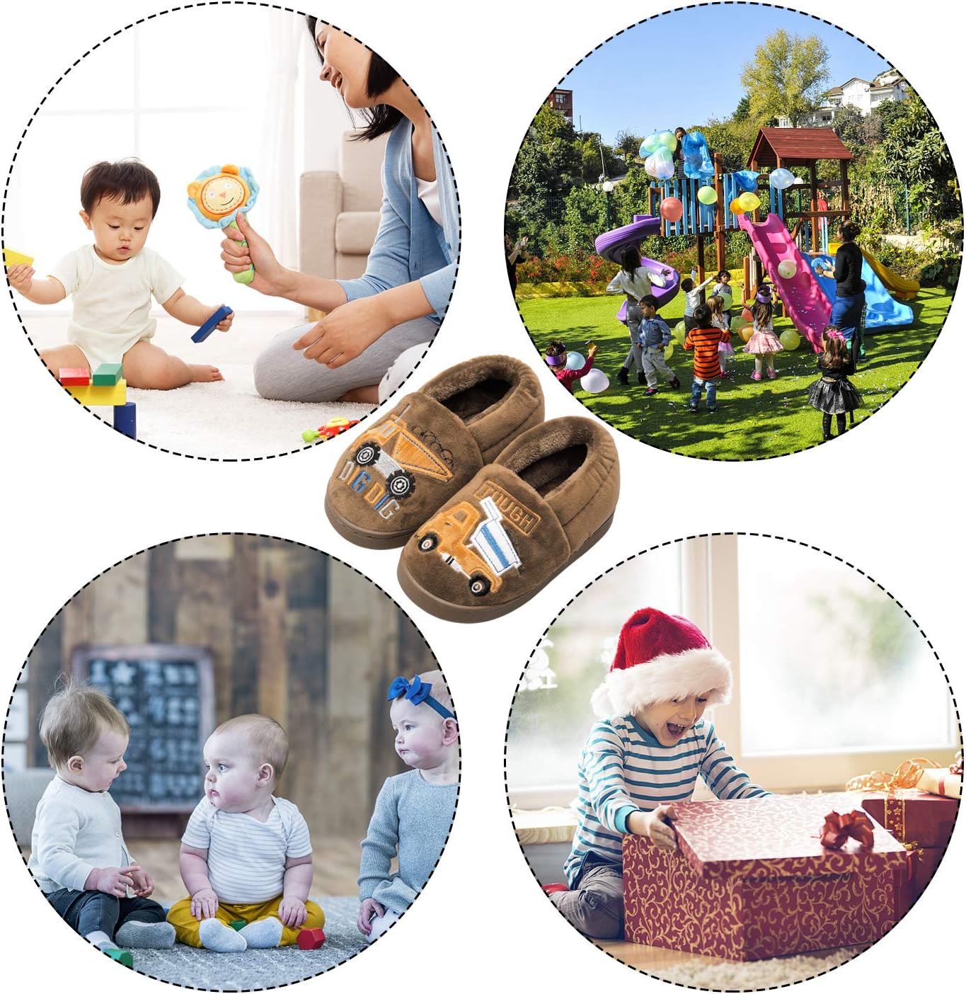 Centipede Demon Plush Warm Slippers for Girls Boys Kids Toddlers Winter Fur Lined Indoor House Home Shoes - Image 7