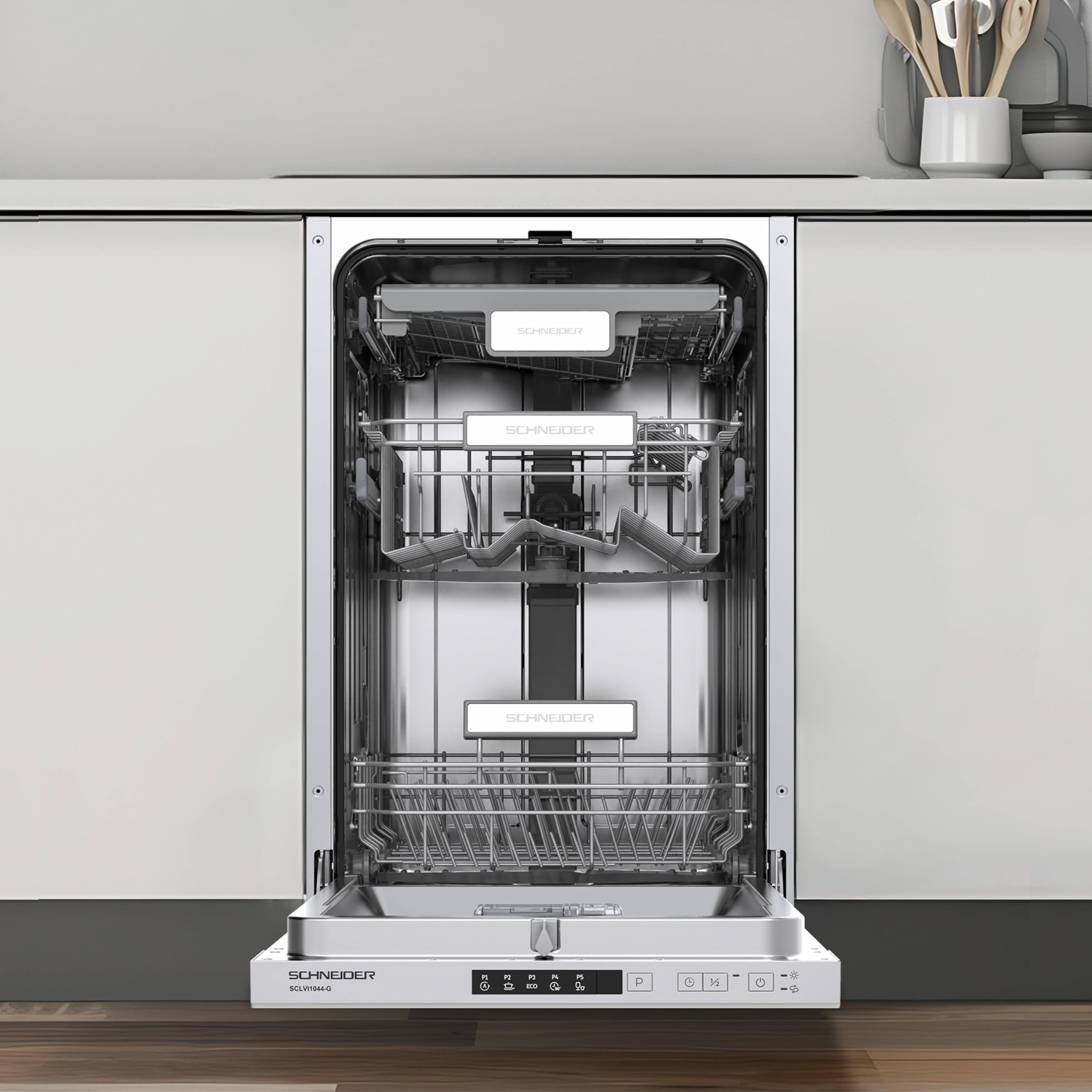 Schneider SCLVI1044-G - Lave-vaisselle full intégrable 10 couverts