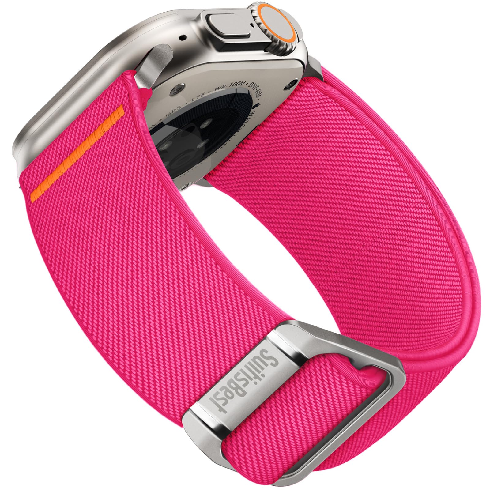 Suitisbest Sport Straps Compatible for Apple Watch Ultra 3/2/1 Straps 49mm 46mm 45mm 44mm 42mm for Men Wide Stretchy Nylon Solo Loop Band for iWatch Series 11 10 9 8 7 6 5 4 3 2 1 SE3/2/1