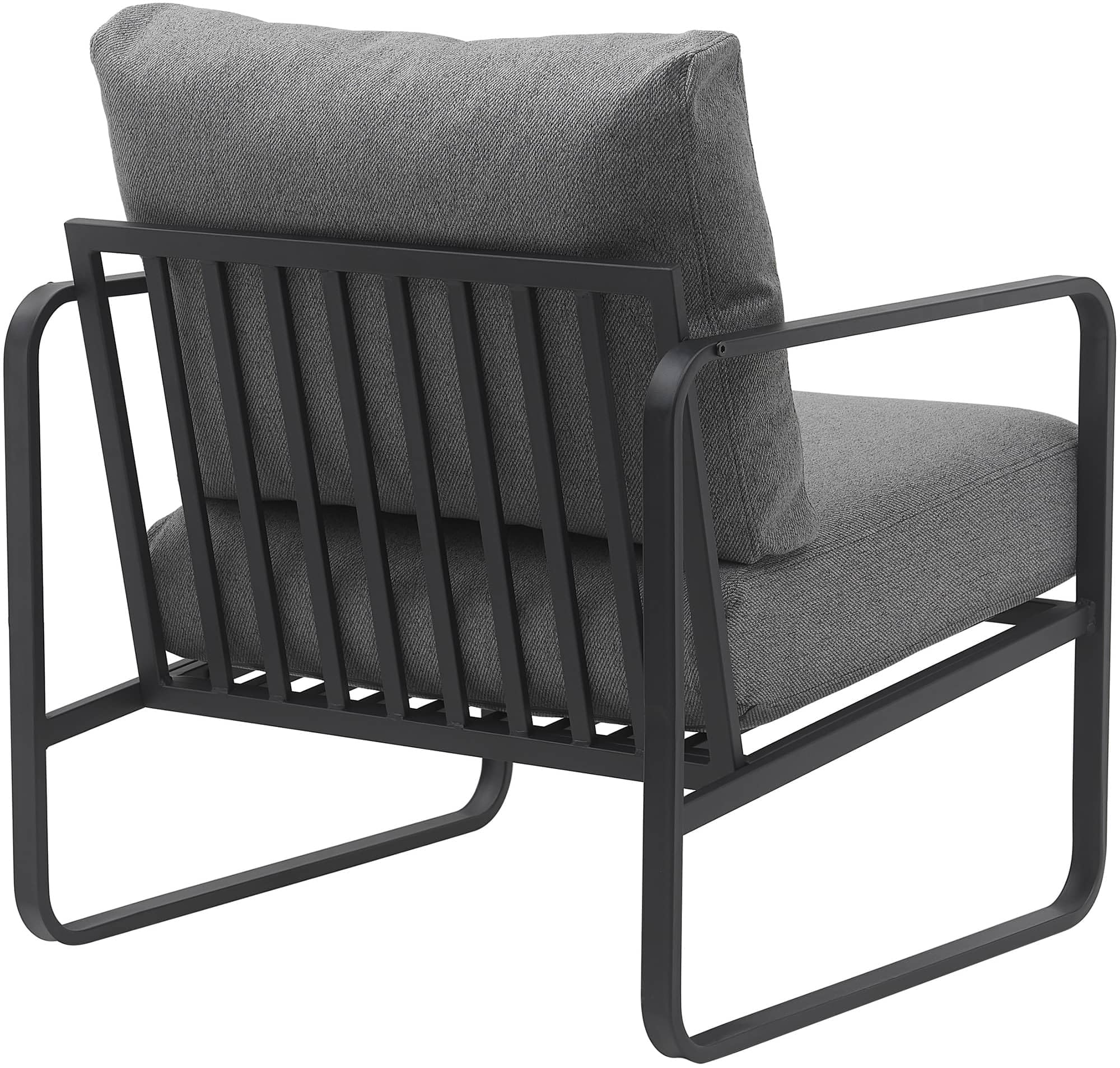 CLP Lounger Manea I Relaxsessel Kunstleder Oder Stoff Bezug I Mit Stabilem Metallgestell I Gepolsteter Clubsessel, Farbe:dunkelgrau, Material:Stoff
