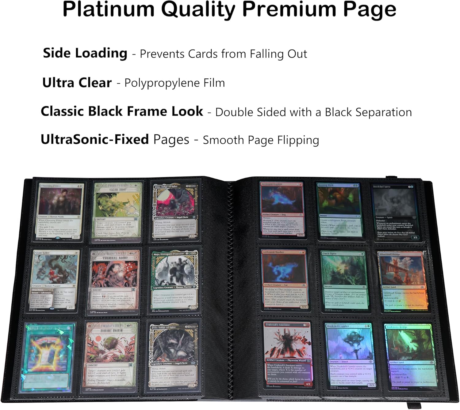 9 Pocket Trading Card Album Binder, Holds 828 Cards Side Loading Pocket Album for TCG