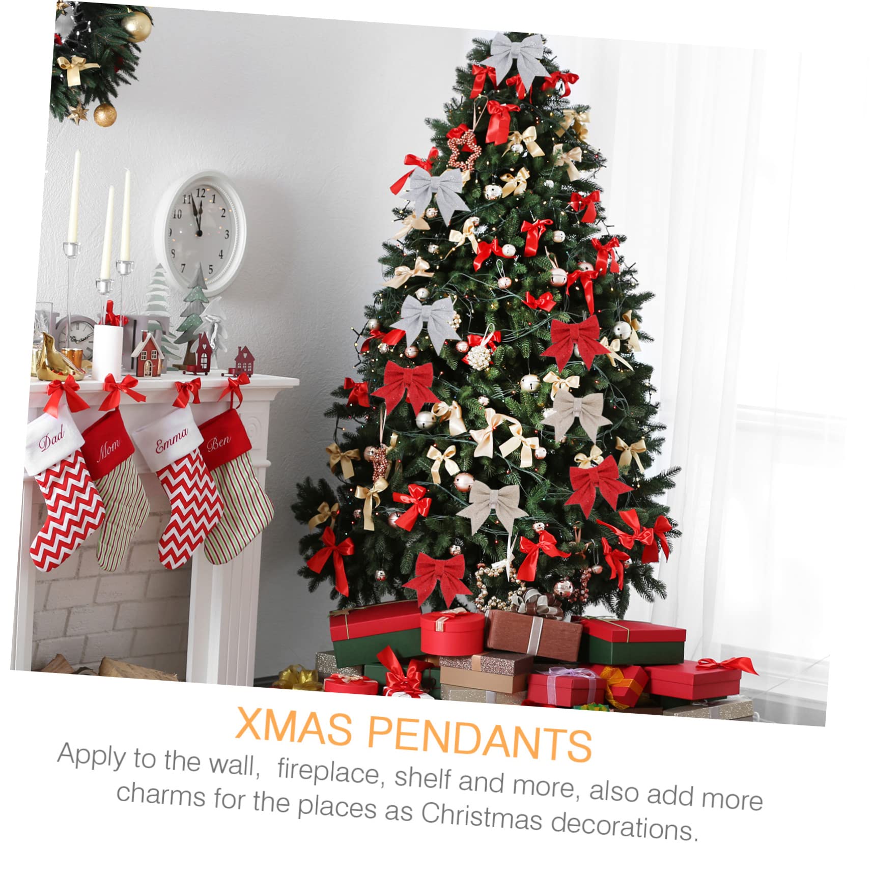 6pcs Adornos De Navidad Colgantes De Lentejuelas Decoraciones para Árboles Adornos para Árboles