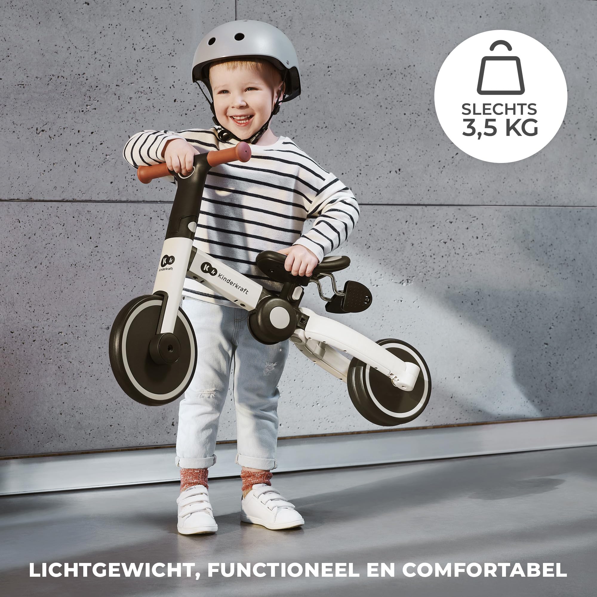 KINDERKRAFT - Kinderloopfiets 3-in-1 4TRIKE geel/zwart KINDERKRAFT - Kinderloopfiets 3-in-1 4TRIKE geel/zwart