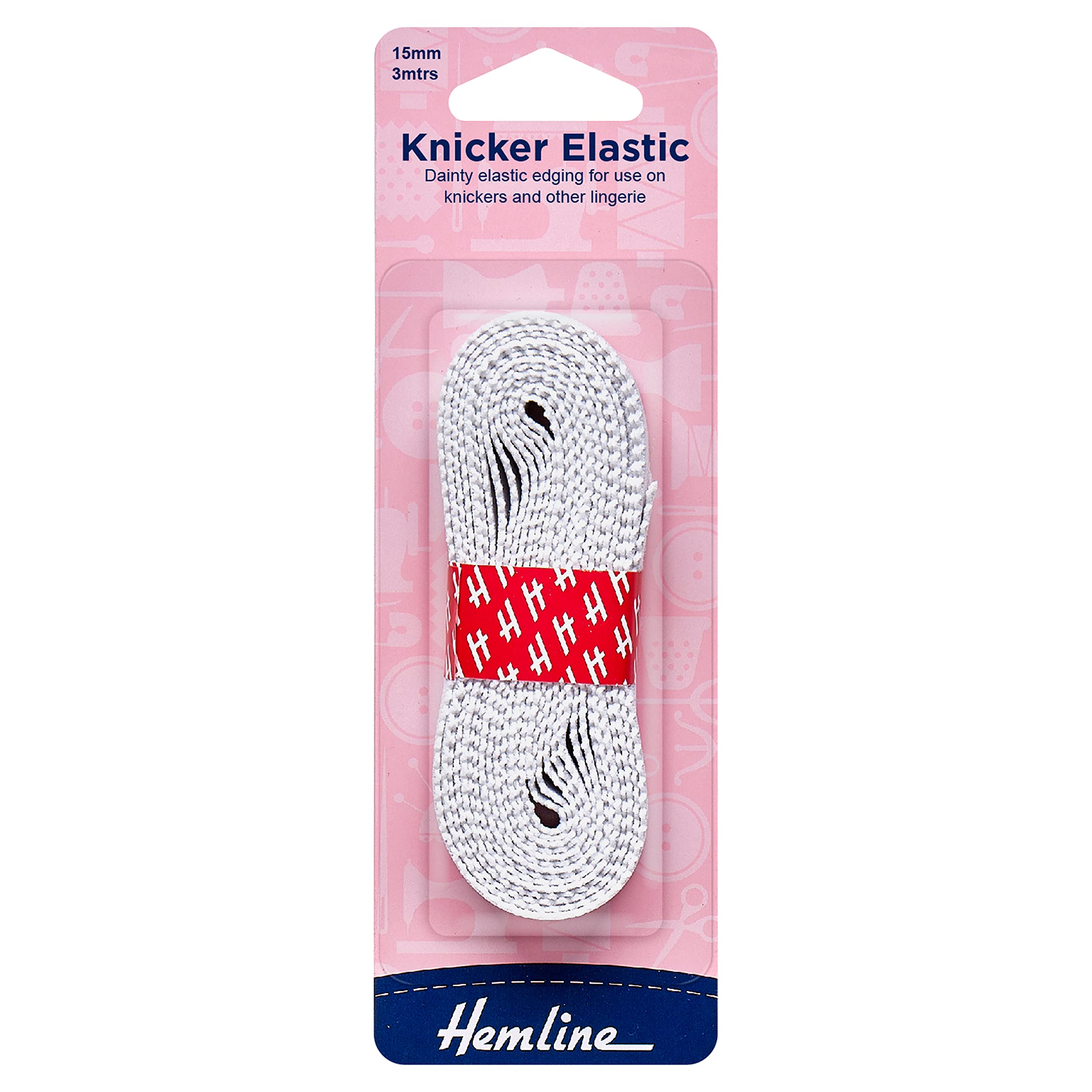 Knicker Elastic, 3mx15mm - White