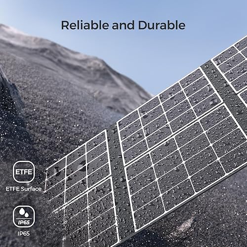 Miniatura 6 de Renogy Panel solar portátil de 400 W, manta solar monocristalina plegable, panel solar de gran potencia, células solares Sunpower 23.7% de alta