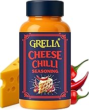 Grella Cheese Chilli Seasoning Powder 125 grams for Popcorn, Nachos, Pasta, Fries, Dips and other snacks by - SEASON IT UP, Theater Cheese popcorn powder | Chilli Cheddar Seasoning powder
