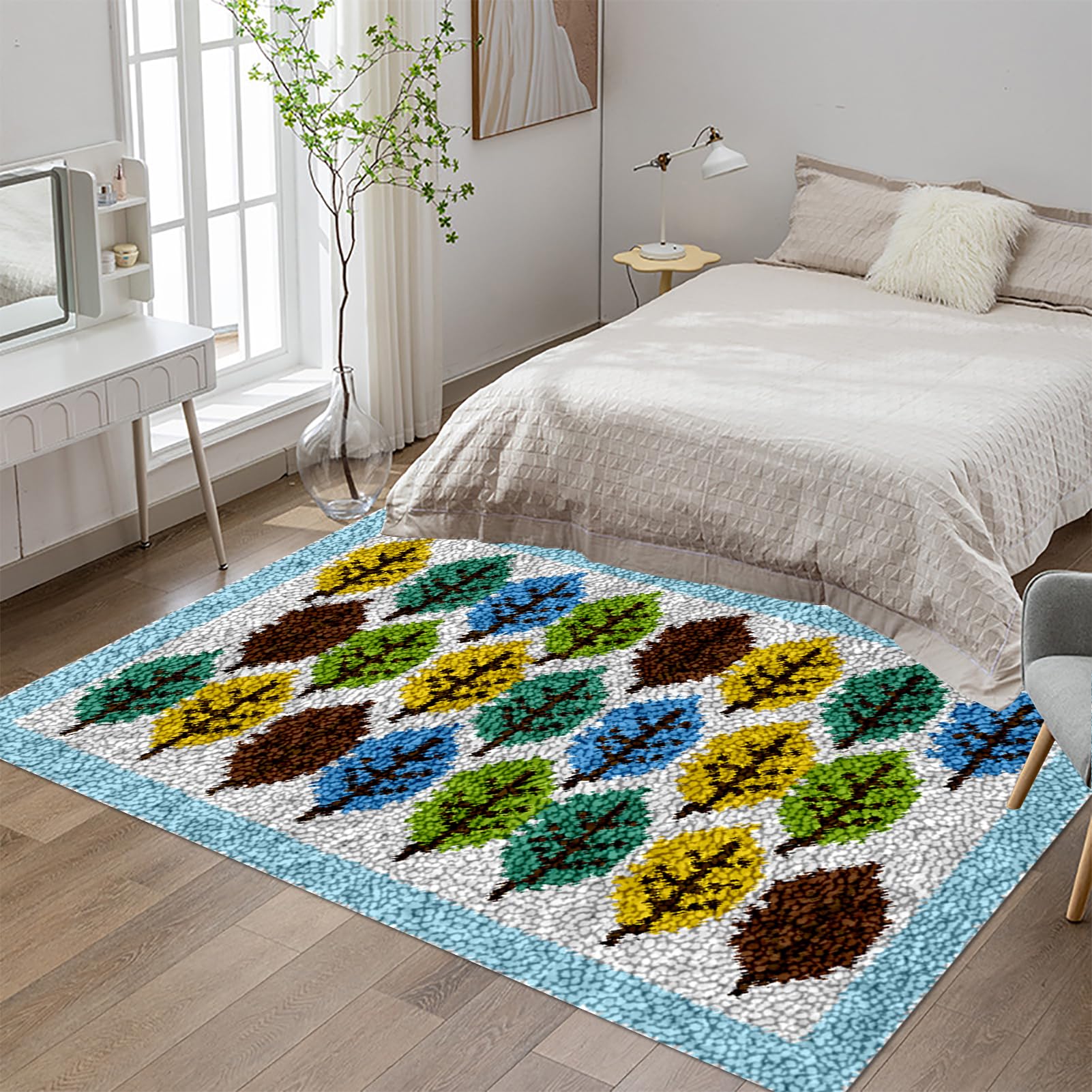Tehocwiz Large Latch Hook Kits for Adults, Rug Making Kit For Adults Beginners, Pre-Printed Pattern Rug Making Kit, Tapestry Kits Rug for Beginners, Latch Hook Rug Kits Embroidery Carpet 40x70 cm โ image 1