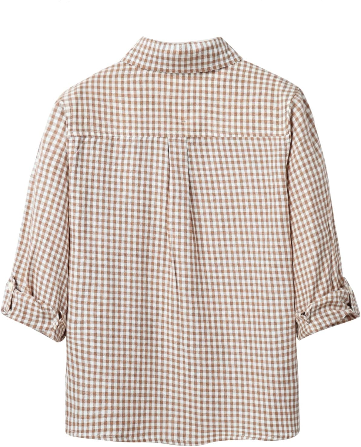 Boys' Long Sleeve Plaid Pure Cotton Button Down Shirt 3-10 Years - Image 2