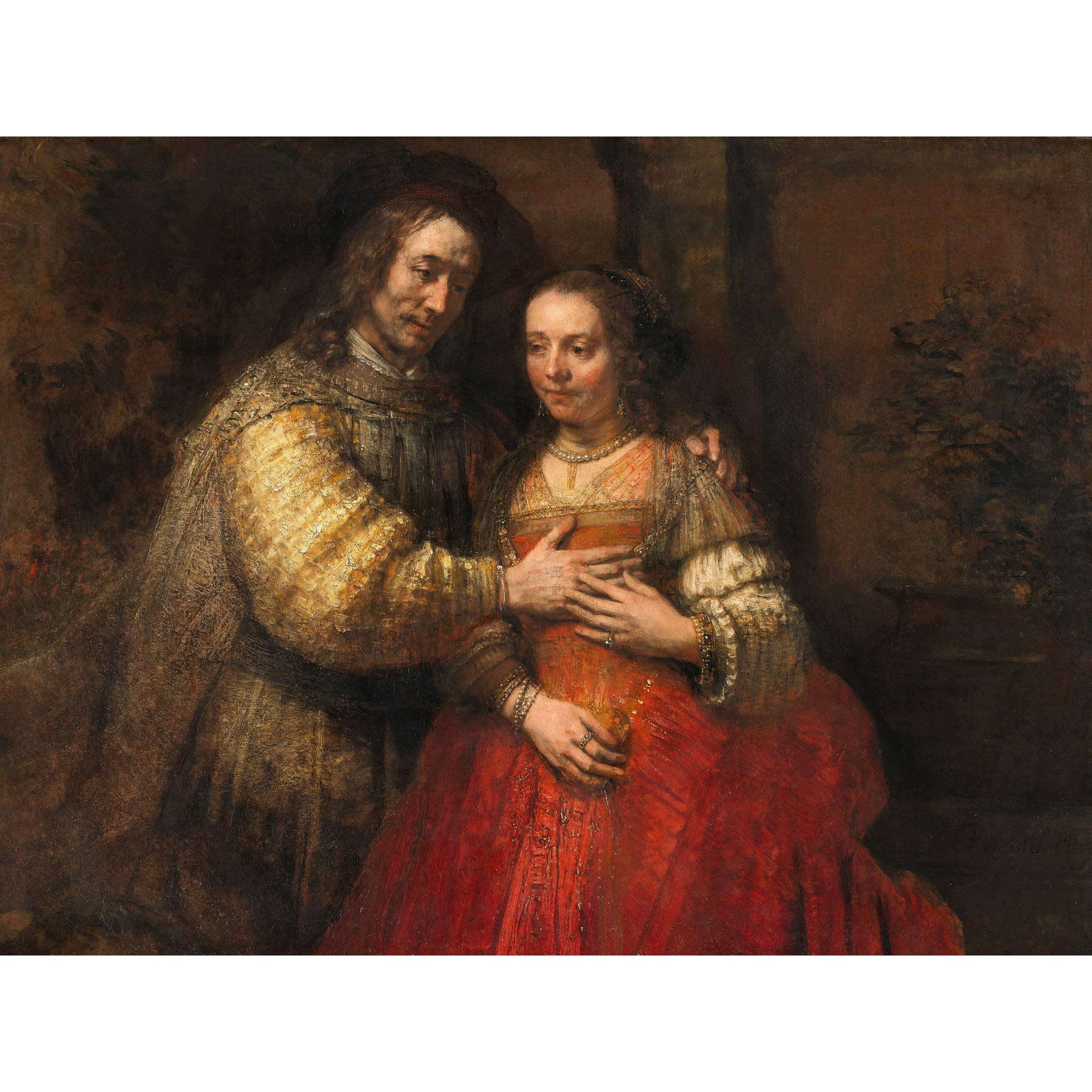 Rembrandt Portret Van Een Paar Als Oud Large Art Print Poster Wall Decor Premium Mural