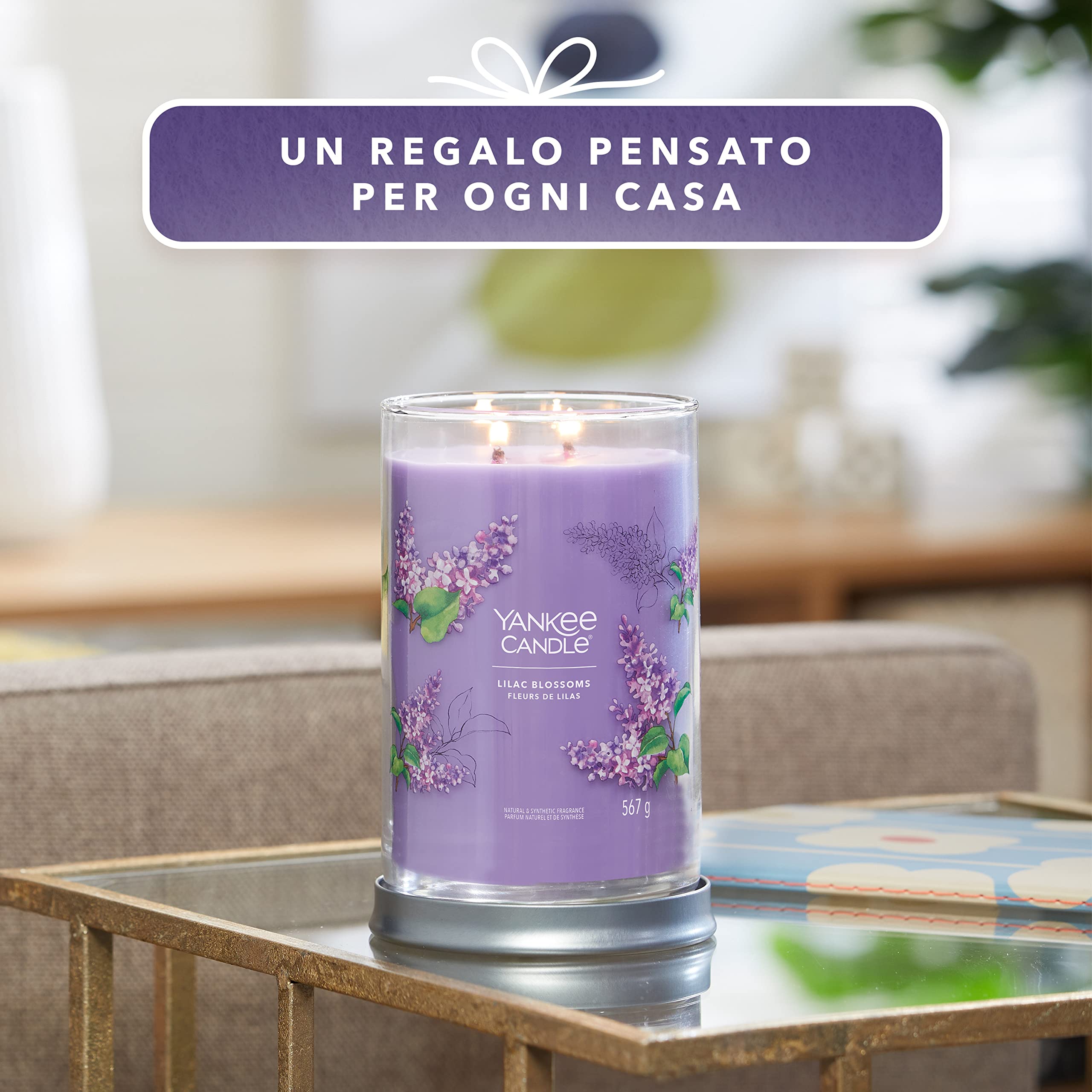 Candela Profumata Yankee C Signature - Fiori Di Lill&agrave; In Giara Grande, Con Cera Di Soia E Doppio Stoppino