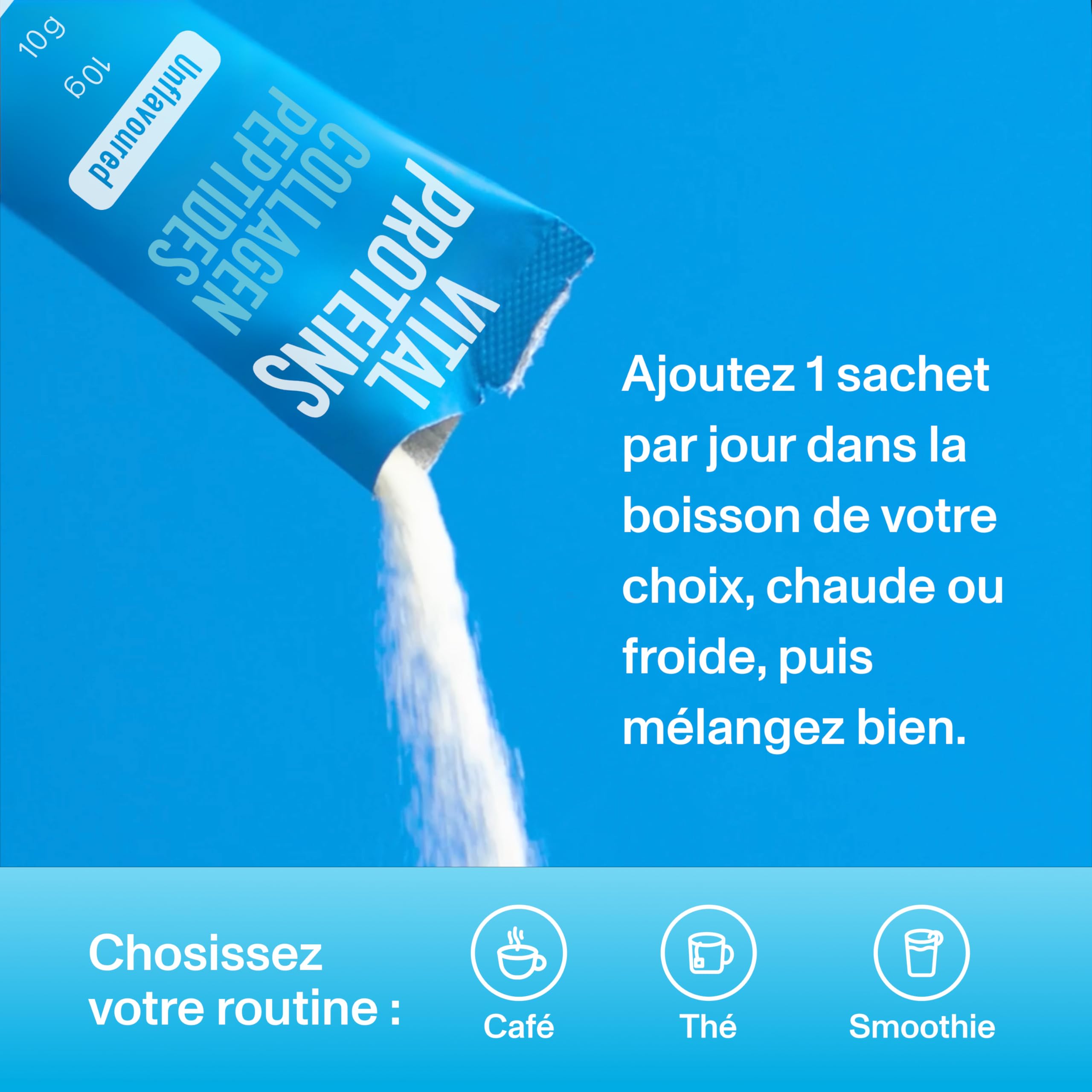 Vital Proteins Collagen Peptides - Pack Découverte - 587 g & Sticks | Collagen Peptides 587g, format voyage 100g, non aromatisé, collagène hydrolysé Type I & III