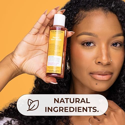 Miniatura 5 de GLO Melanin Peach Yoni Wash con aloe vera, lavado femenino totalmente natural para mujeres, equilibrio de pH, jabón higiénico de lavado de vagina