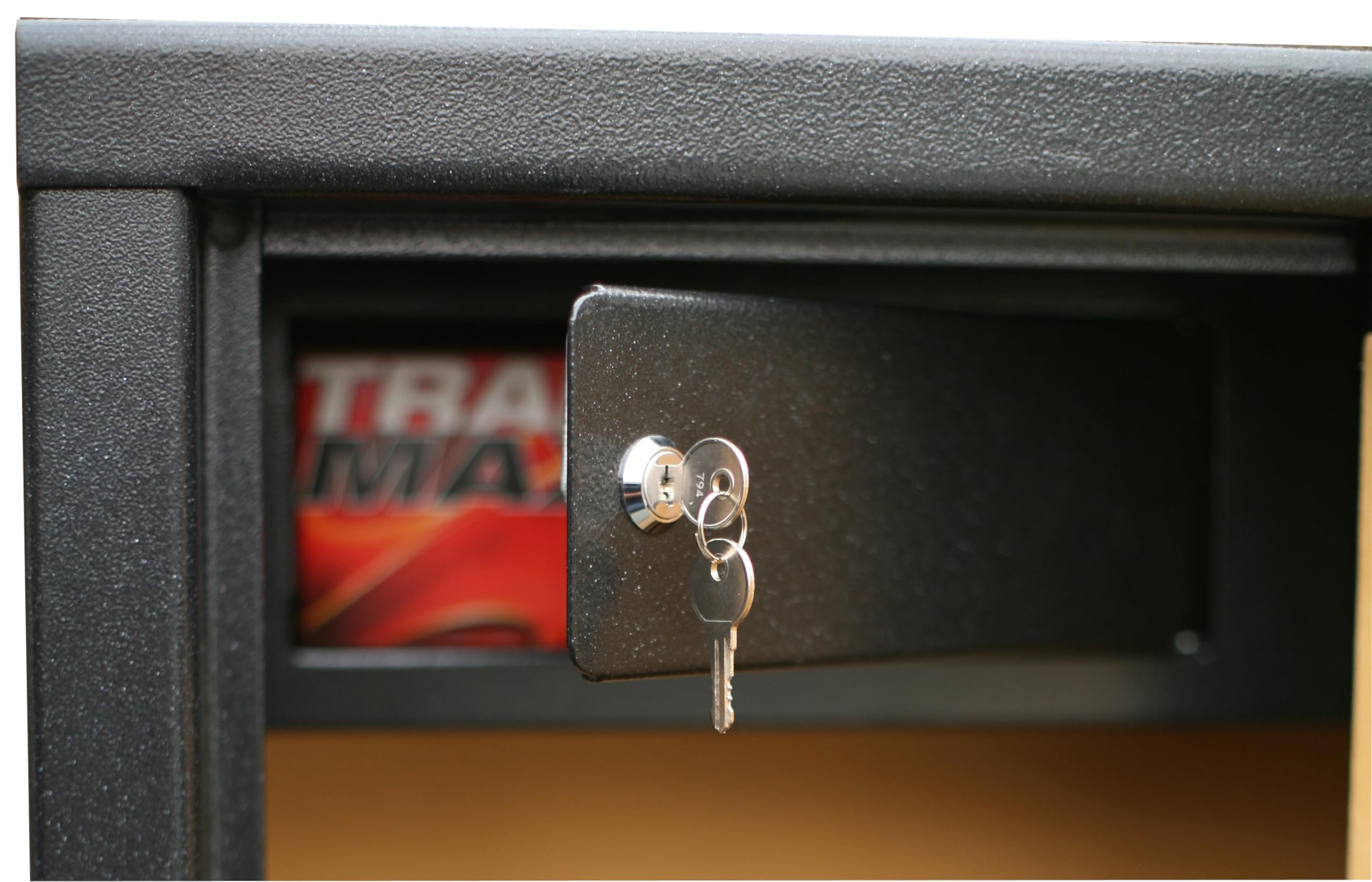 Safe SD5 Armoire forte pour Armes en Acier | 4 Armes avec lunette + 1 dans la porte | Coffre intérieur | Serrure à clé