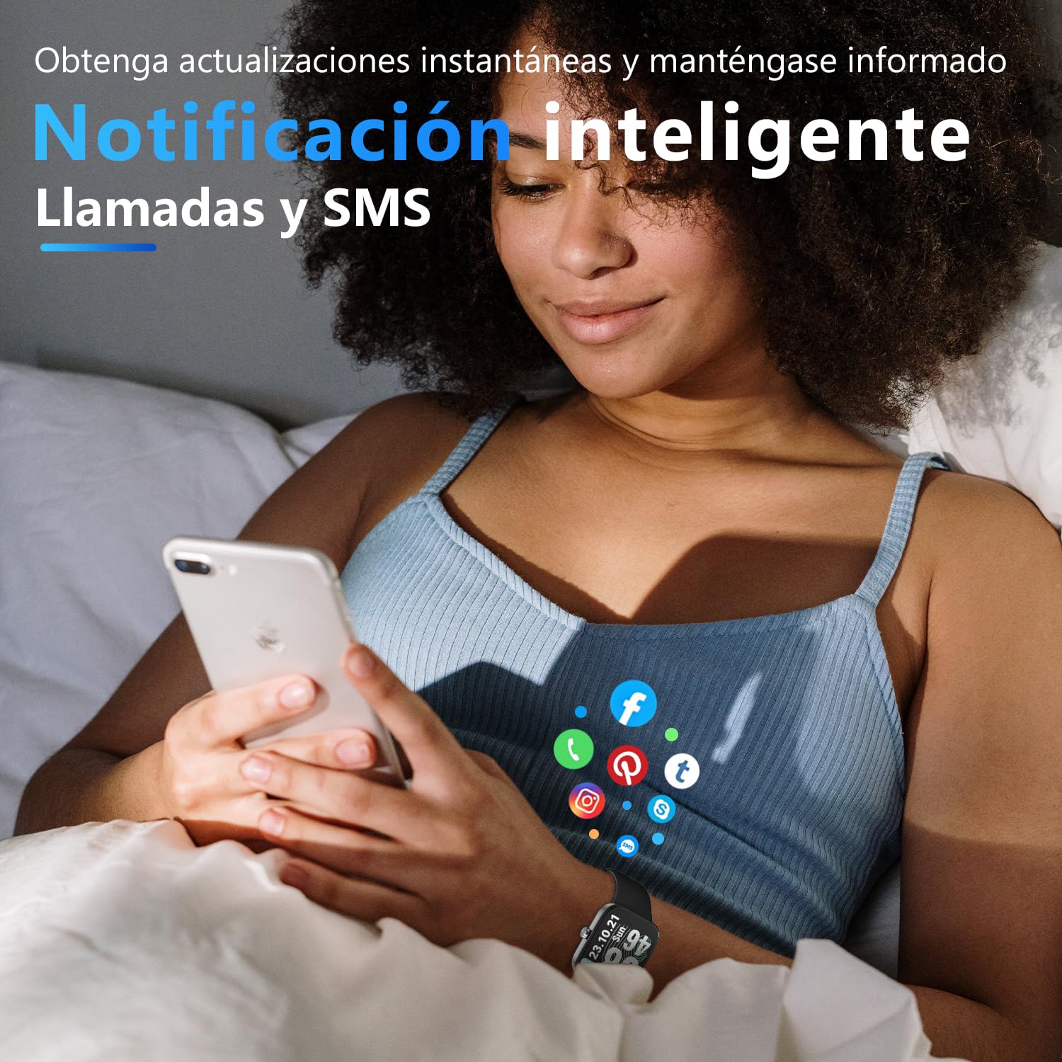 ASWEE Smartwatch, 1.85'' Schermo Orologio Smartwatch Uomo Donna con Chiamata e Risposta Vivavoce, Smart Watch con Contapassi, Cardiofrequenzimetro da Polso, 200+ modalità Sportive per Android iOS