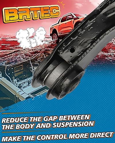 Miniatura 4 de BRTEC Kit de suspensión delantera de 2 WD, 2 brazos de control superior, 2 rótulas de suspensión inferior, 2 eslabones de extremo de barra