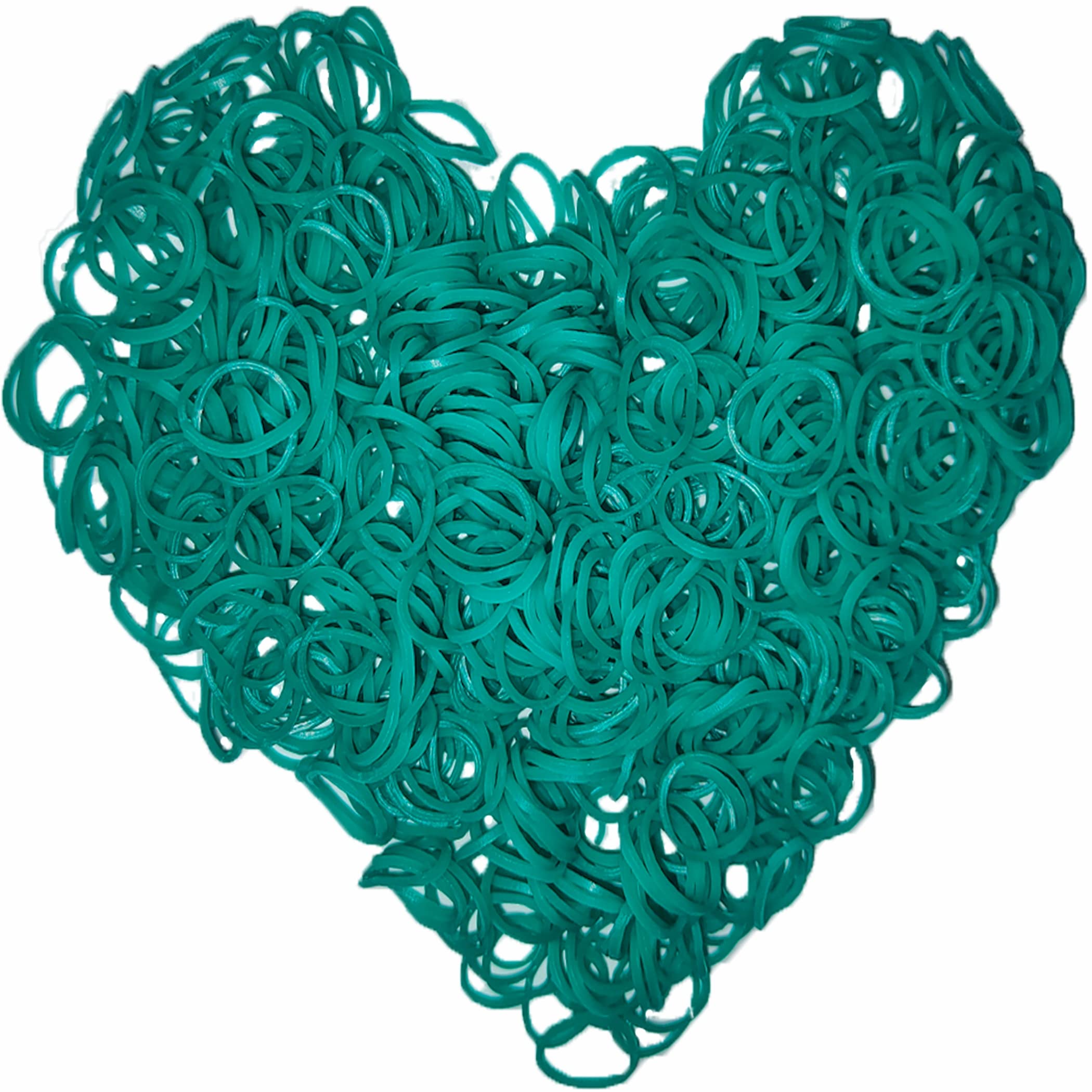 Yowamho 900 Grass Green Rubber Band with 24 S-clips and 1 Small Crochet, Elastic, Not Easy to Break.