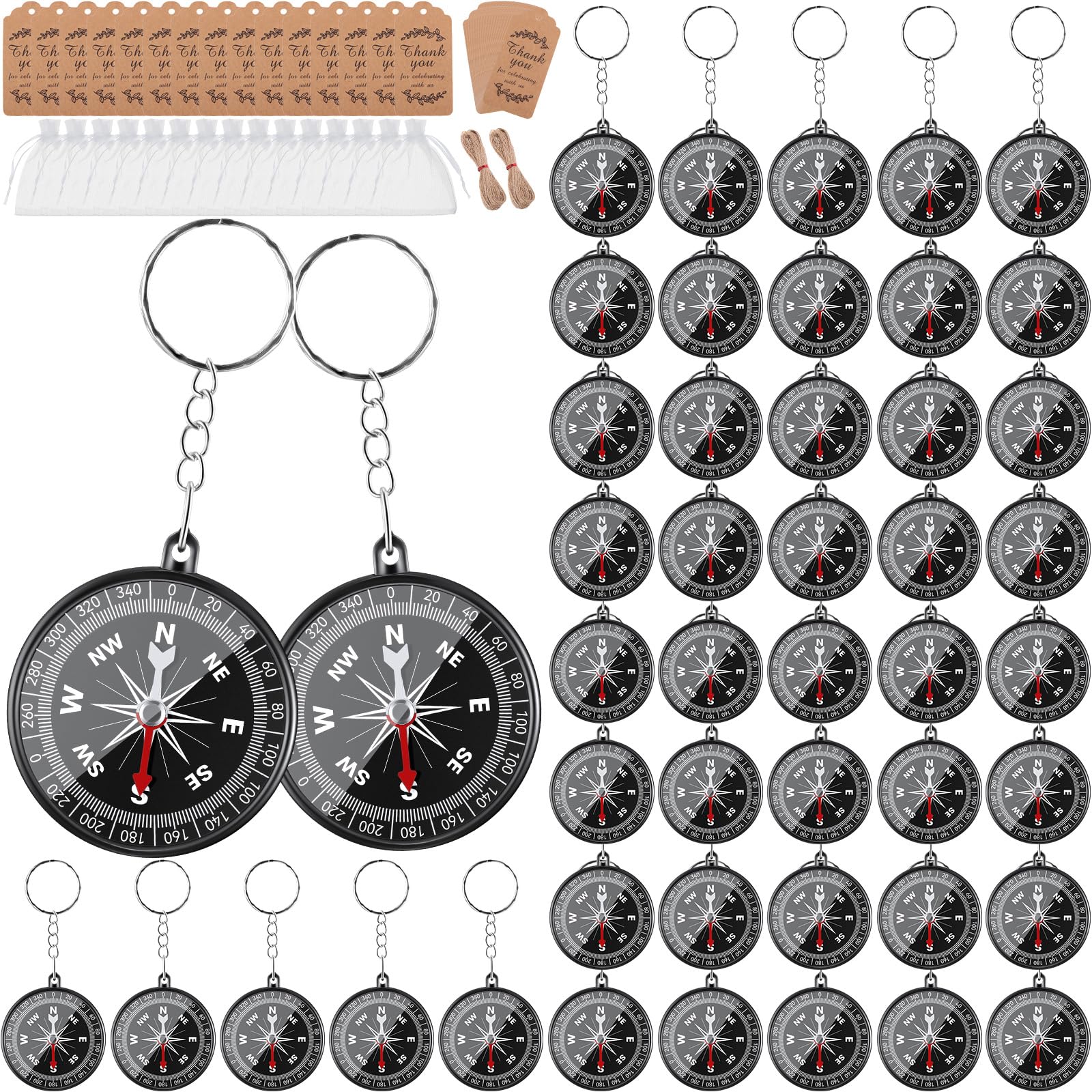 Amazon.com : Soaoo 100 Pcs Mini Compass for Kids Hiking and Survival ...