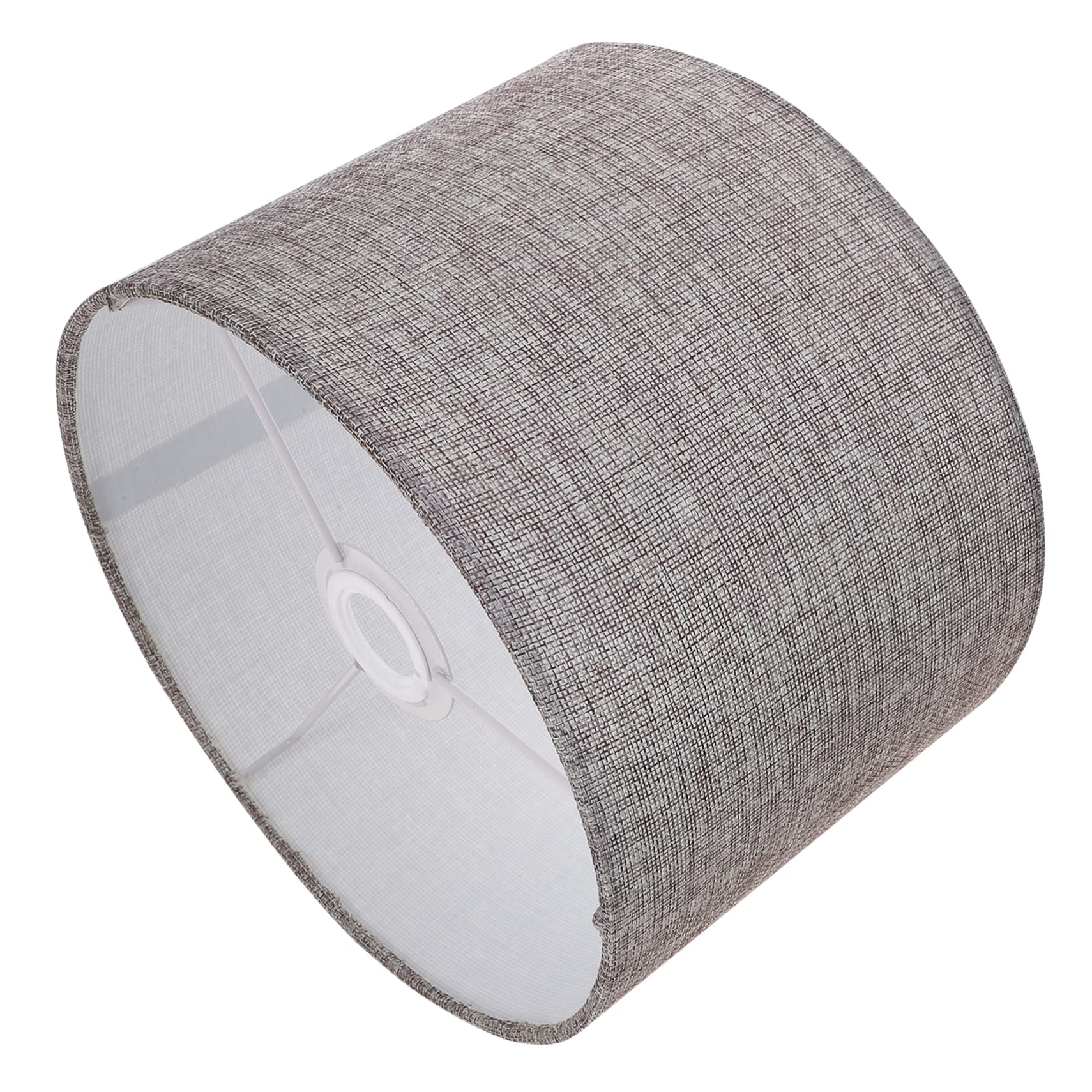 Paralume Tessuto Cilindrico Grigio per Lampade da e Scrivania e Design per Camera da Letto e