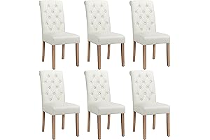 Yaheetech Tufted Dining Chairs Set of 6