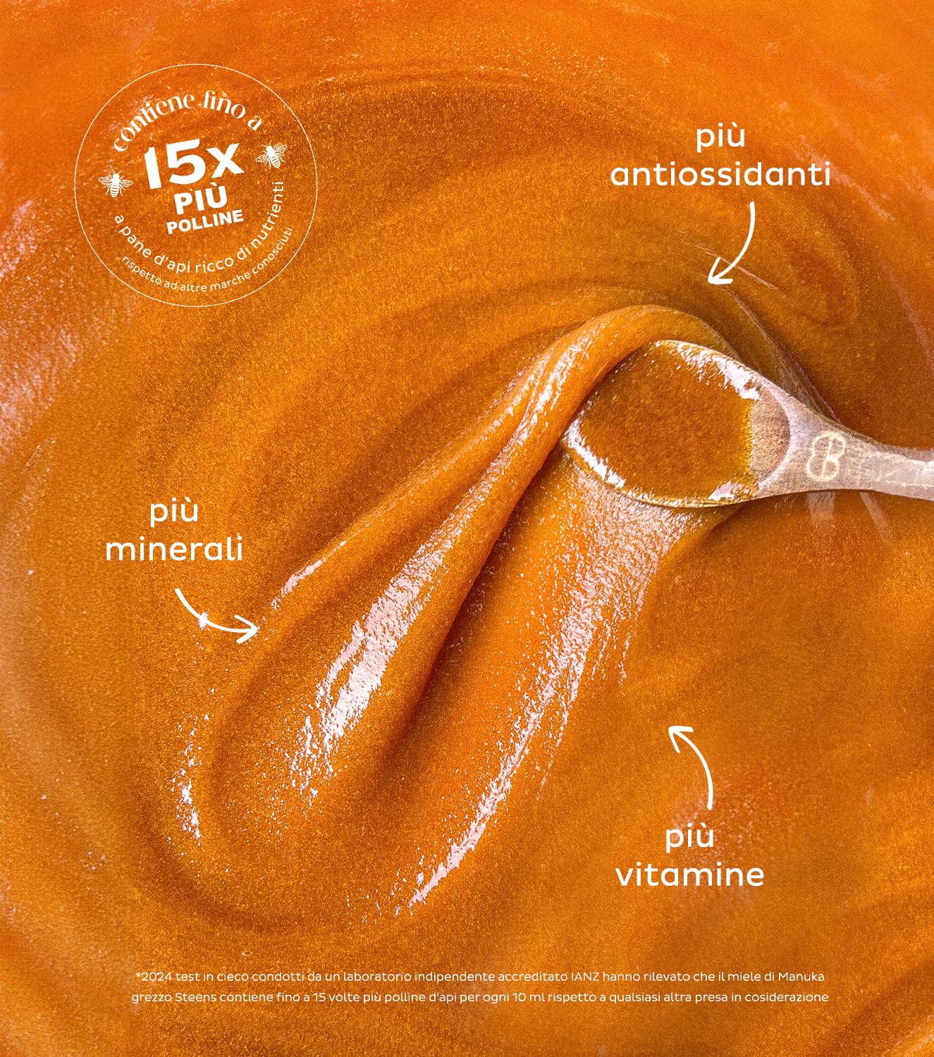 Steens Miele di Manuka - MGO 400+ - Puro Miele Manuka grezzo 100% certificato UMF 13+ - Invasettato e sigillato in Nuova Zelanda - Manuka Honey - 500 g