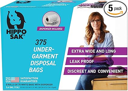 Hippo Sak Incontinence Undergarment Disposal Bags (375 Count)