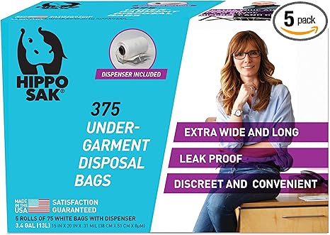 Hippo Sak Incontinence Undergarment Disposal Bags (375 Count)