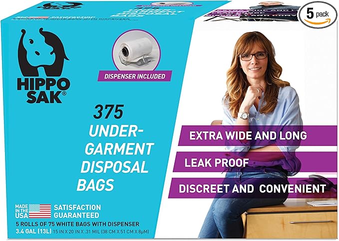Hippo Sak Incontinence Undergarment Disposal Bags (375 Count)