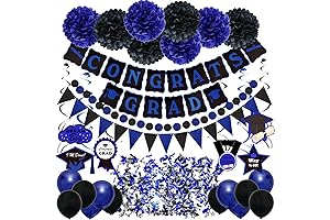 2023 Graduation Decorations, Black and Blue