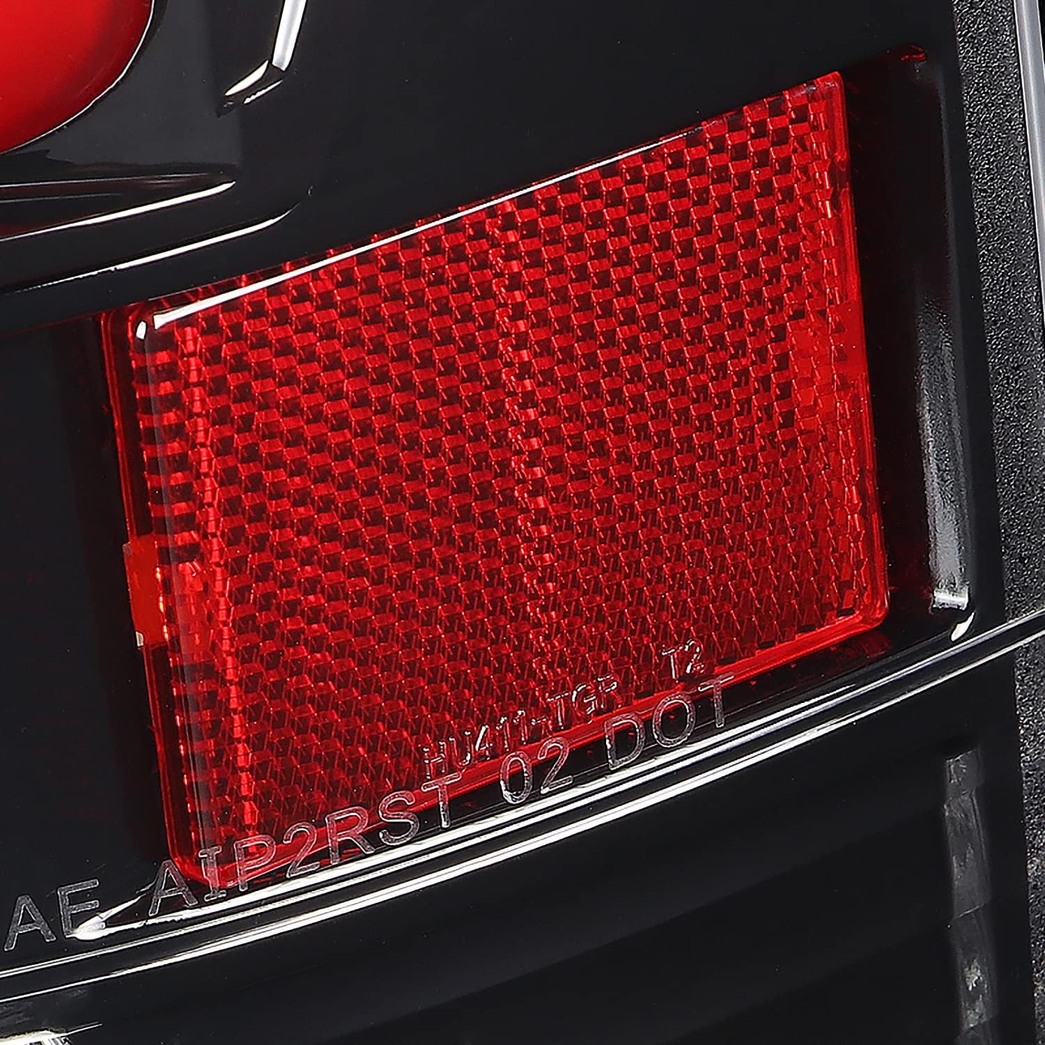 SPEC-D TUNING Jet Black LED Bar Tail Lights Compatible with 2002-2006 Dodge Ram 1500/2500/3500, Left + Right Pair Assembly