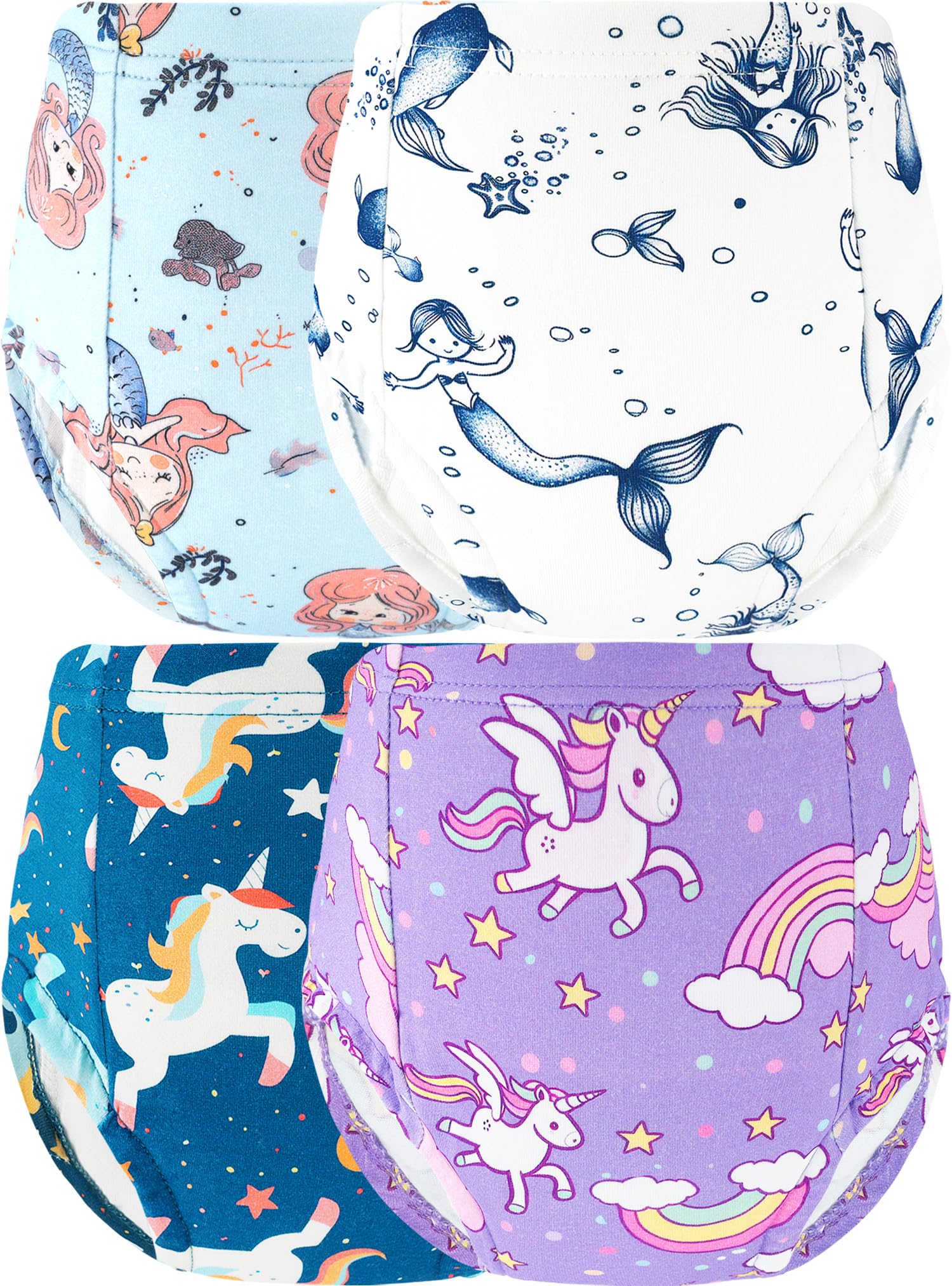 Girls Potty Training Underwear Pee Pants Cotton Absorbent Leak-resistant 4 Pack For 18m 24m 2t 3t 4t 5t