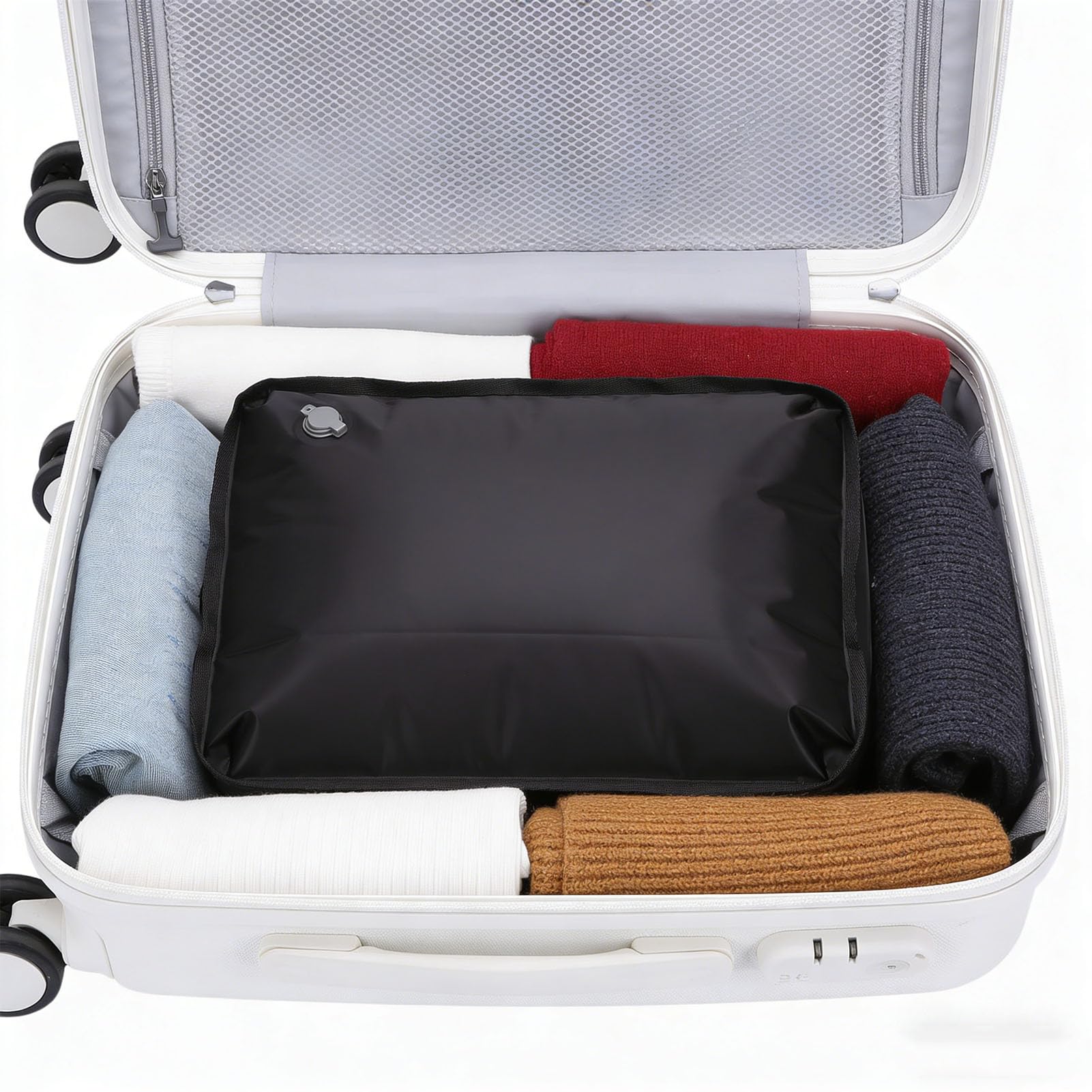 Confezione da 3 sacchetti sottovuoto da viaggio con pompa, sacchetti di