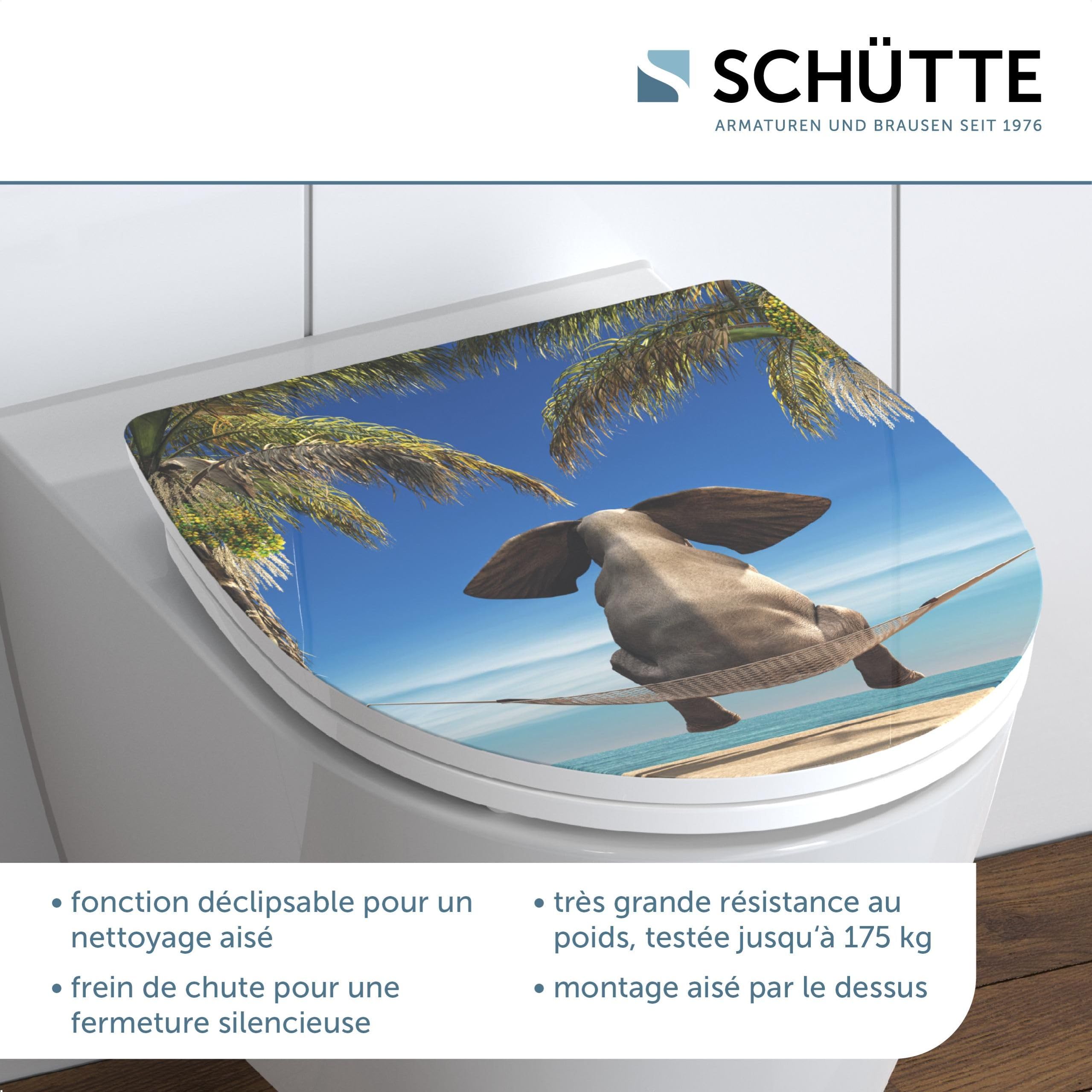 Schütte 82580 Happy Elephant Abattant WC, Motif