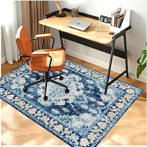 Miniatura 2 de Tapete para silla de oficina para suelo de madera dura, 36 x 48 pulgadas, tapete antideslizante para silla de escritorio para suelos duros, alfombra