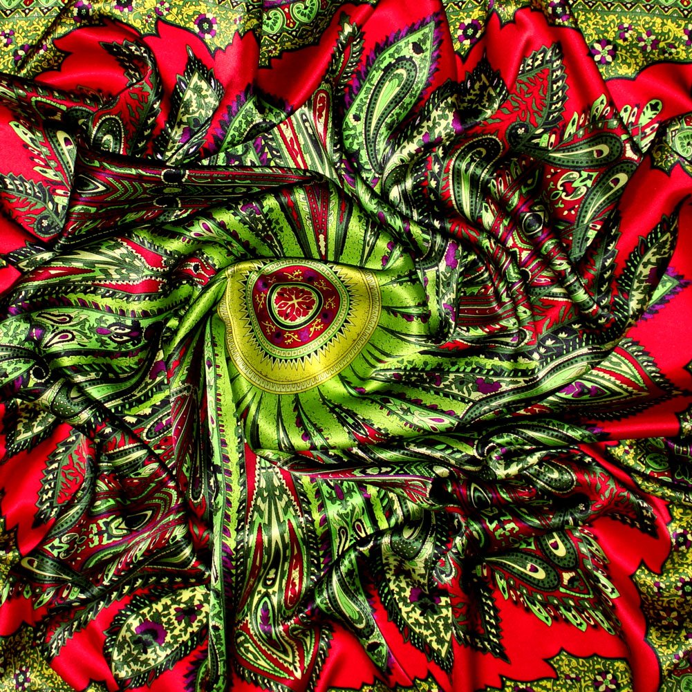 Lorenzo Cana Luxus Seidentuch aufwändig bedruckt Tuch 100% Seide 100 x 100 cm harmonische Farben Damentuch Schaltuch