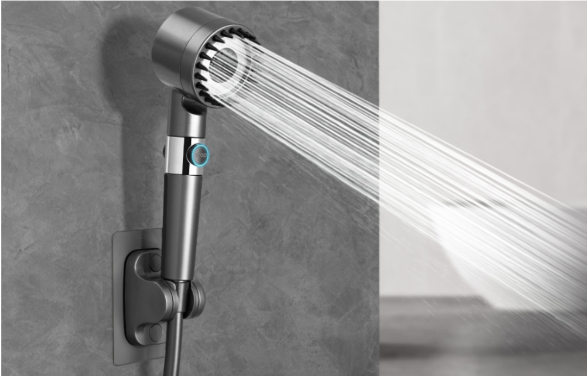 Pommeau De Douche Filtré Haute Pression - Nickel Brossé - Anti Démangeaisons