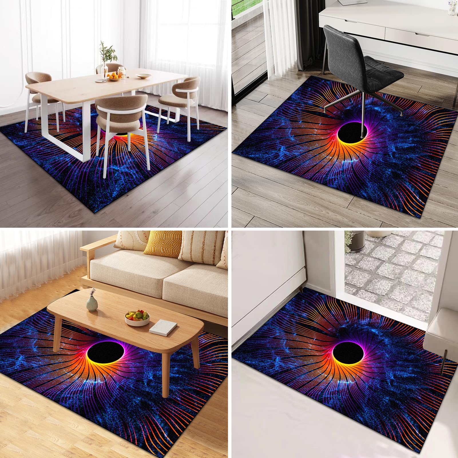Alfombrilla para Silla de Oficina Gaming 140 x 160 cm Alfombra Entrada Casa Lavables Antideslizante Para Suelos Duros Alfombra Silla Escritorio Protectors Suelo Alfombra Protectora Suelo Silla Ruedas