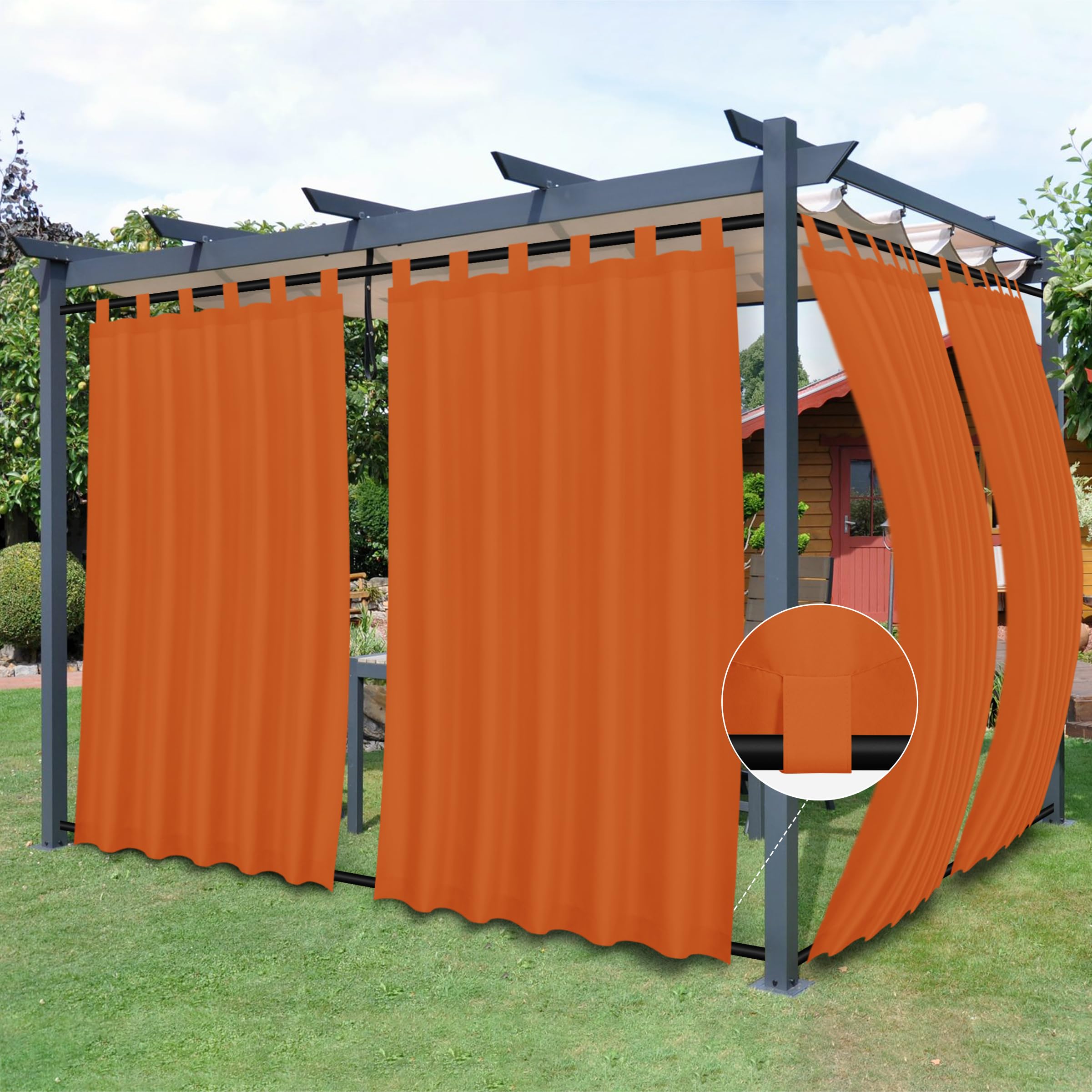 Rideaux de terrasse d'extérieur pour pergola porche et cabane ombragée