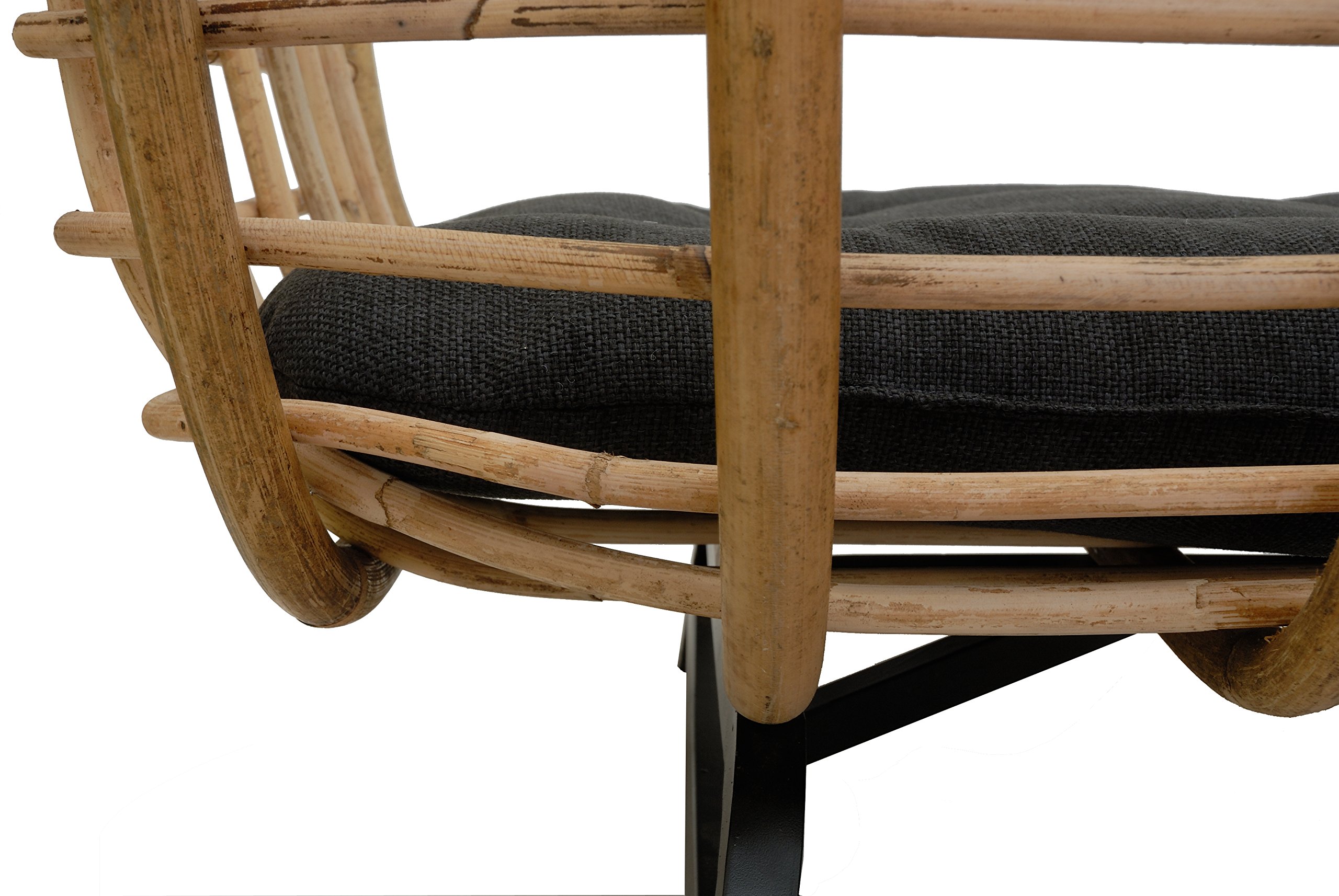 Exklusiver Retro-Design Hundekorb/Hundebett/Tierkorb Haustier Bett Groß aus Rattan mit Kissen/Modernes Bett für Katzen und Hunde Grösse XL (Natur)