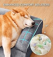 Vista 3 de MADE 4 PETS Cama ortopédica para perros extragrandes, sofá cama de espuma de apoyo XL para mascotas con funda extraíble lavable, sofá cama grande