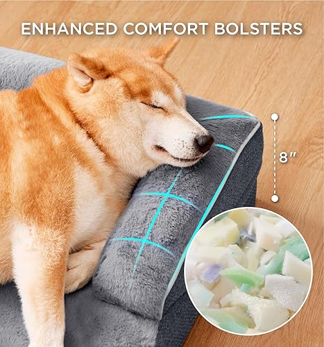 Miniatura 3 de MADE 4 PETS Cama ortopédica para perros extragrandes, sofá cama de espuma de apoyo XL para mascotas con funda extraíble lavable, sofá cama grande