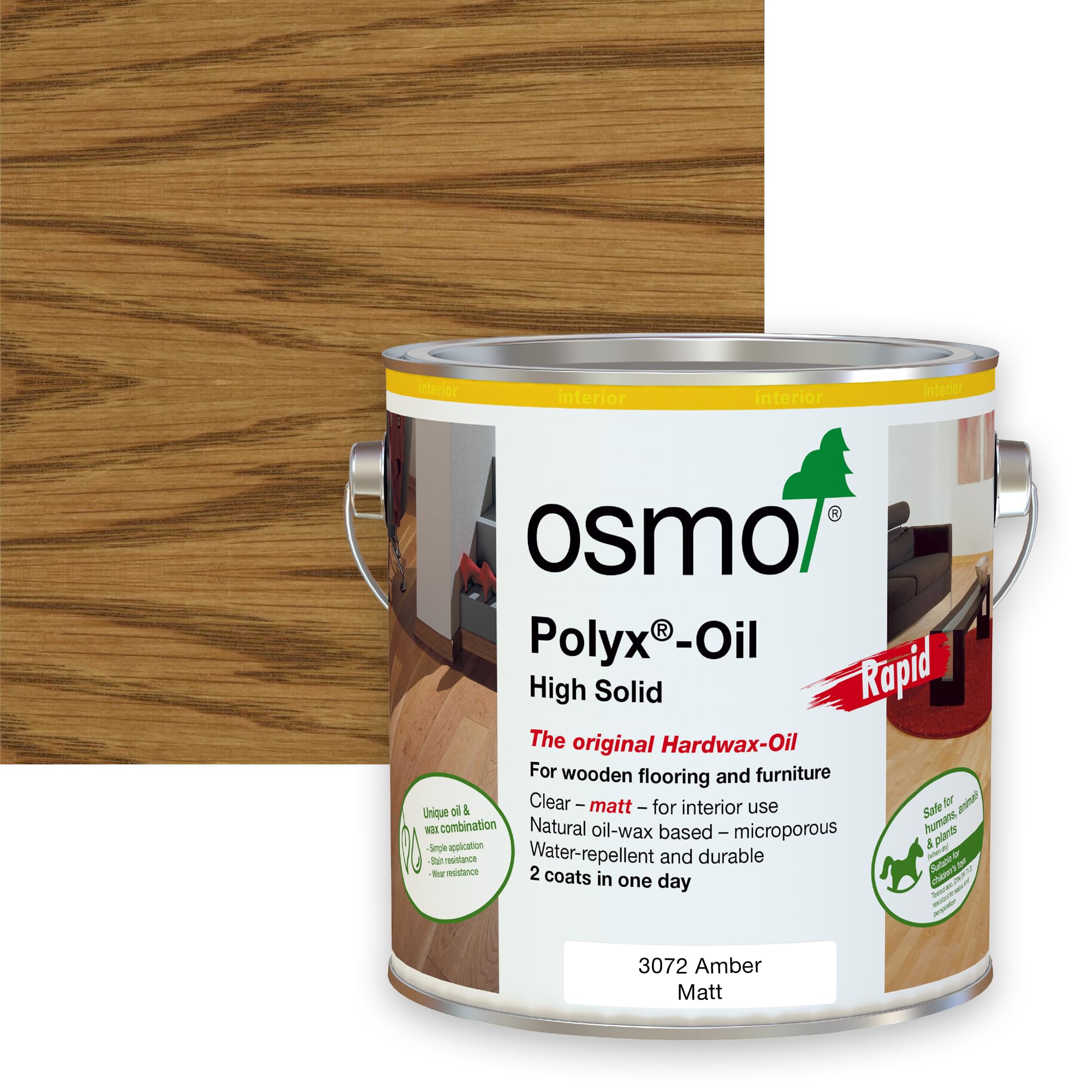 Osmo Polyx-Oil Rapid Tints (Matt) 3072 Amber 2.5L from B&Q