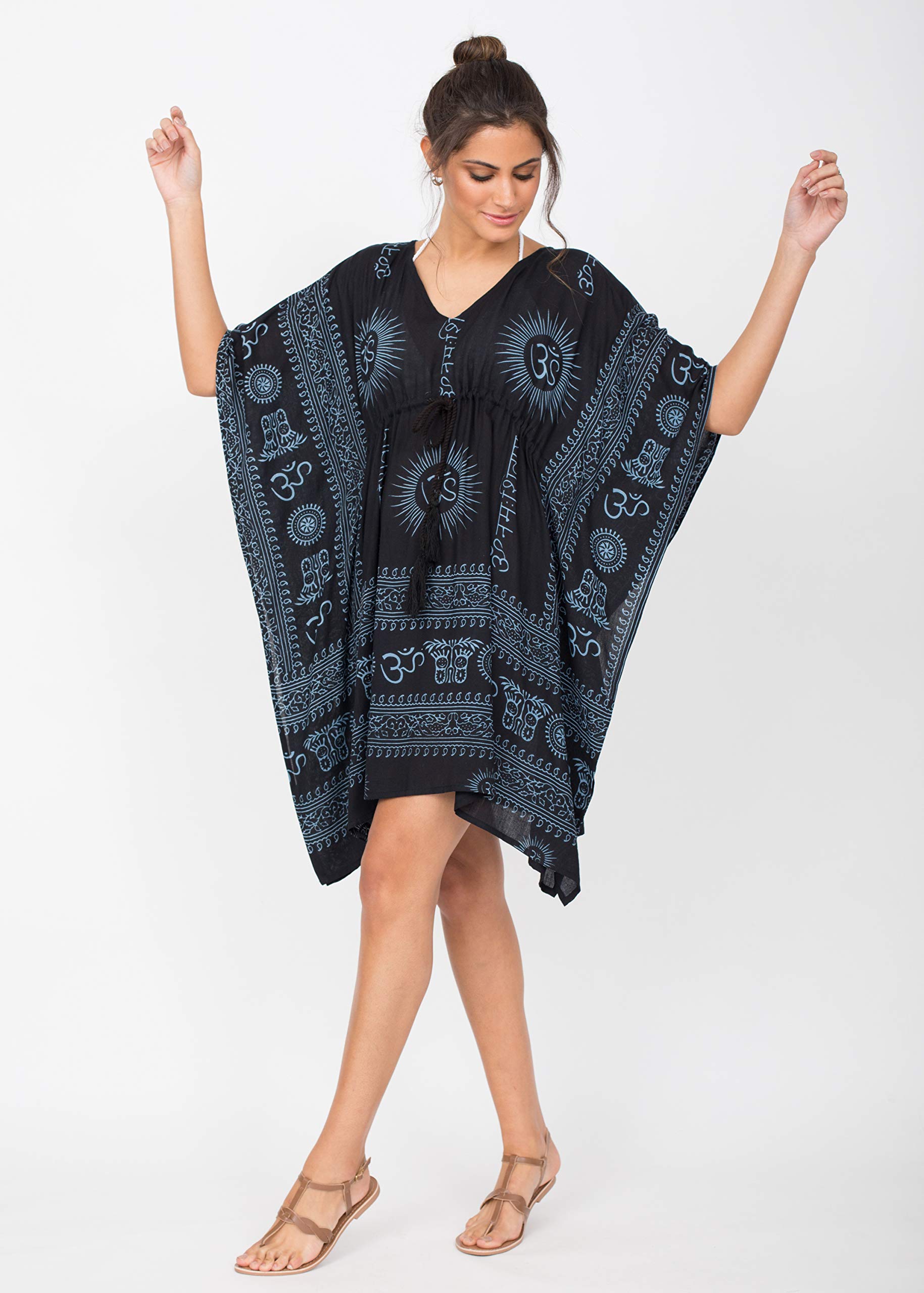 likemary Plaża Cover Up Kaftan - Pokrowiec na basen i strój kąpielowy Ohm Print