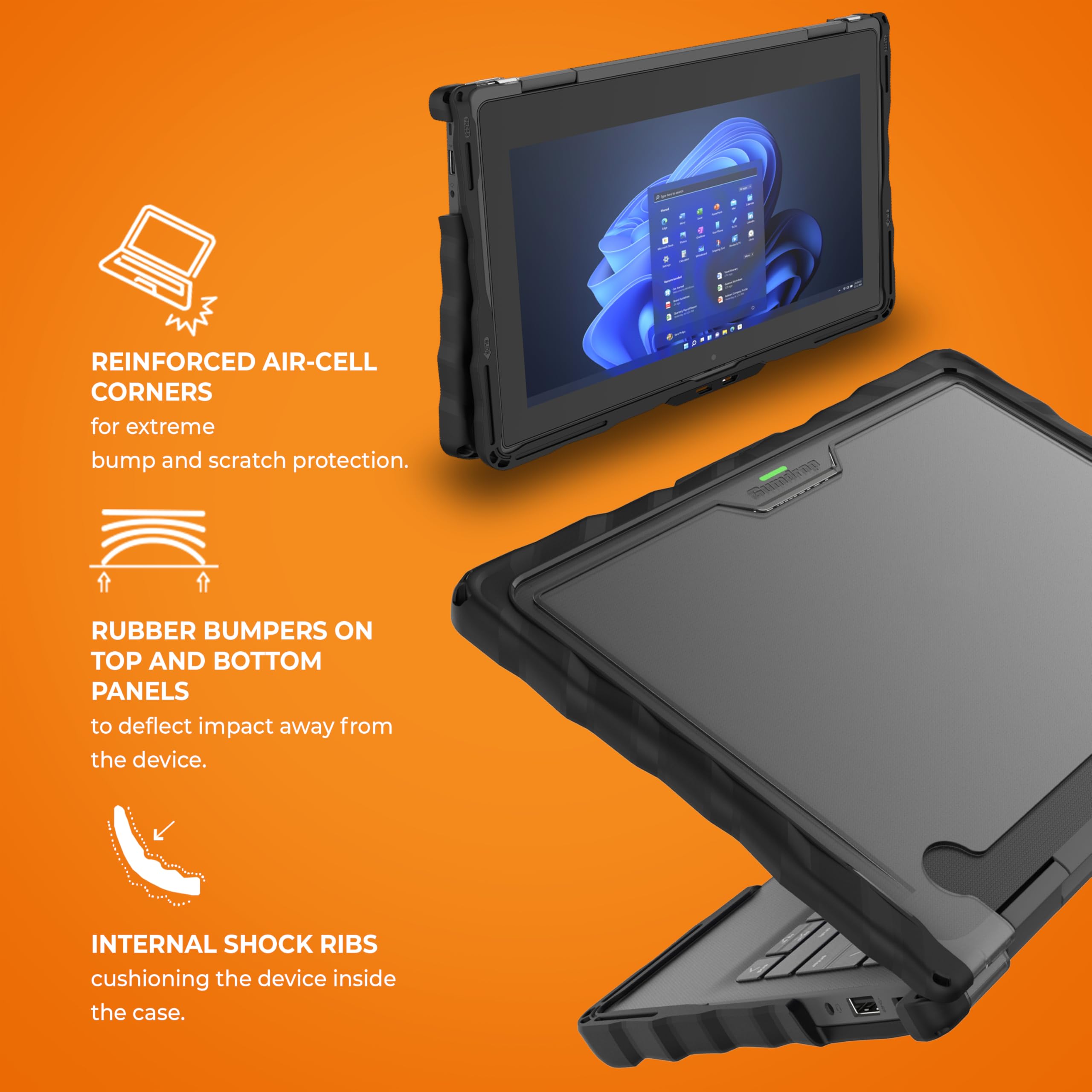 Gumdrop DropTech - Custodia rigida per computer portatile HP Pro x360 Fortis 11" G9 | G10 | G11 Chromebook (2 in 1), robusta, testata contro le cadute, antiurto, protezione affidabile del dispositivo