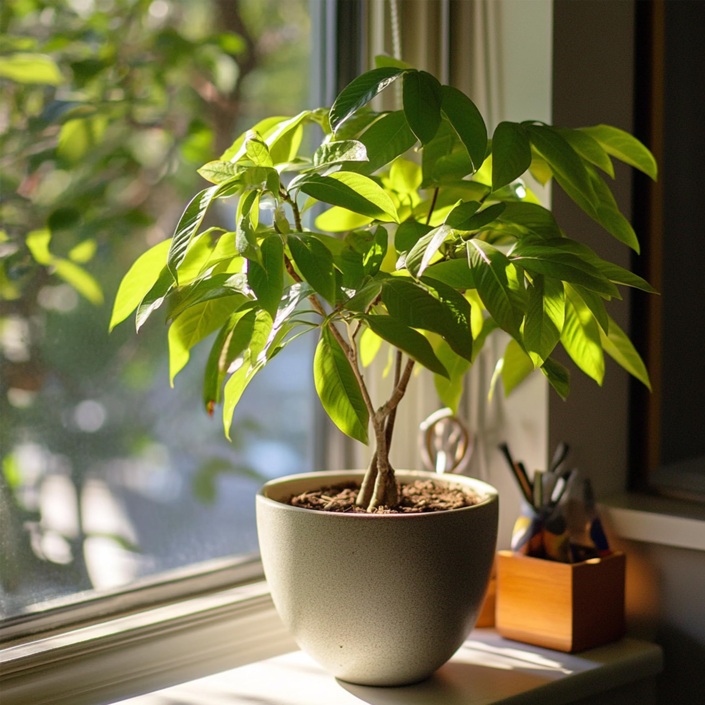 Plant in a Box - Pachira Auatica - Drzewko pieniędzy - Doniczka 17cm - Wysokość 60-70cm