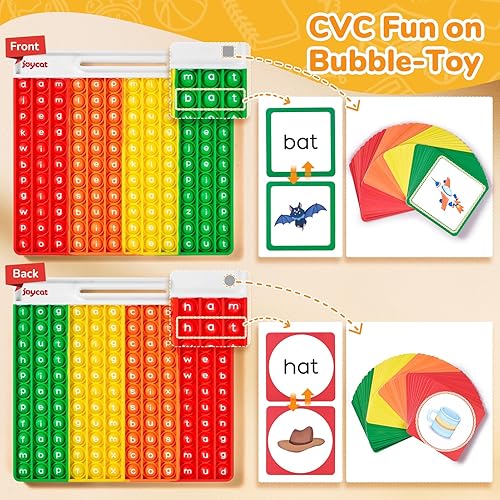 Miniatura 5 de Juegos de palabras CVC, aprende a leer en semanas, juego de lectura multisensorial y fonética, ideal para pre-kinderarten a primer grado,