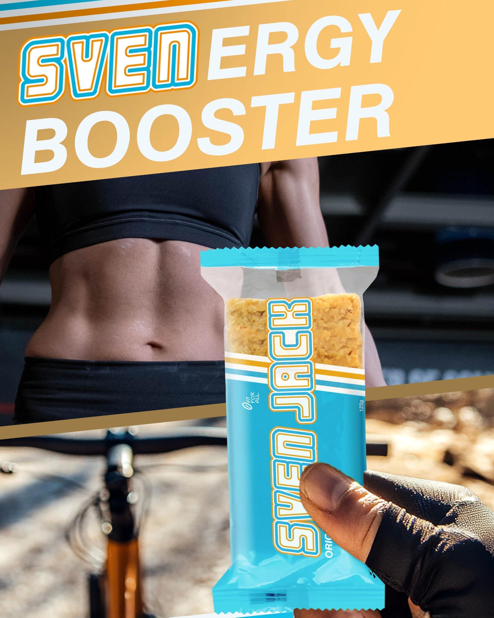Sven Jack (Energy Cake) - Original - Der original Ausdauer & Energie Riegel mit langkettigen Kohlenhydraten für viel Power mit Protein & weniger Zucker - Haferflocken Sattmacher & Fitnesssack