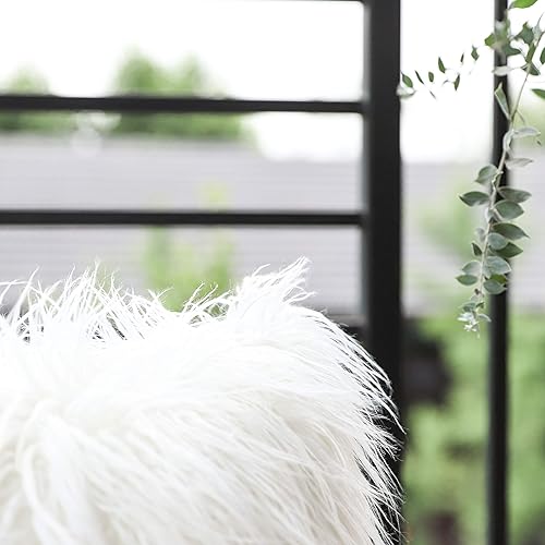 Miniatura 4 de Kevin Textile Pack de 2 Fundas Decorativas de Almohada de Nueva Serie de Lujo Estilo de Pelo Sintético para SillaSofáSillón, 12x20 Pulgadas (30 x 50