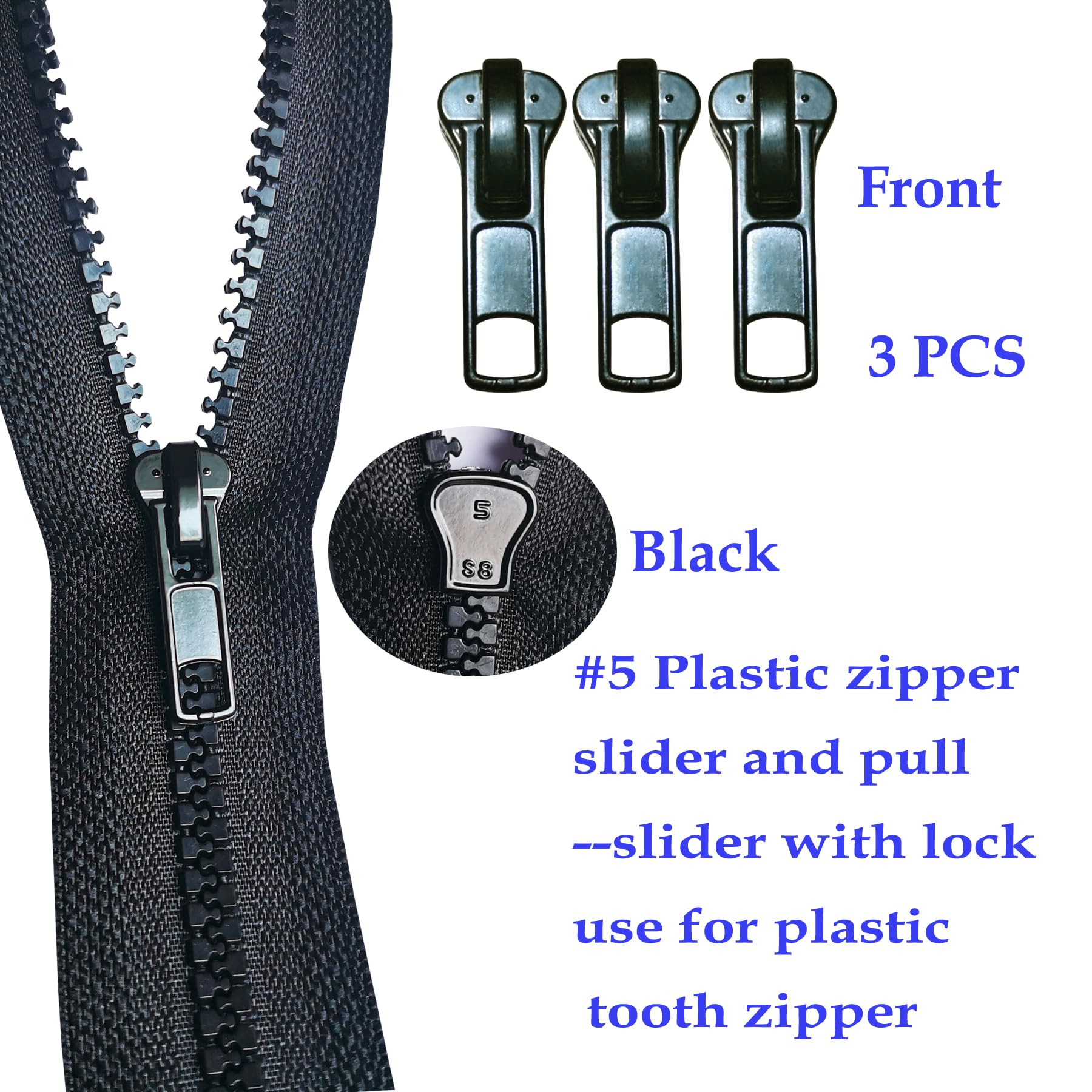 YELARXI Kit De Réparation De Fermeture éclair #5 En Forme De U