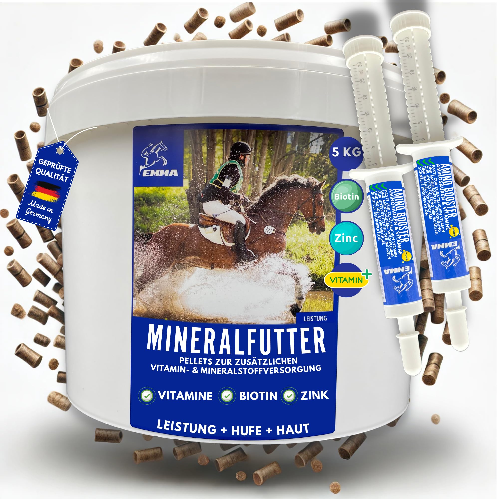Alimento mineral para caballos, biotina, zinc, selenio, levadura de cerveza, complemento para caballos con manganeso, magnesio, caballo + aminoácidos, pasta de caballo, vitamina B, complejo, cambio de
